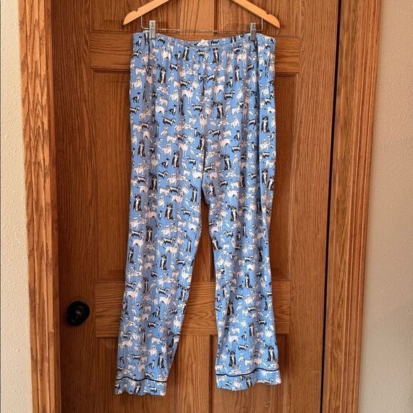 BEDHEAD PAJAMAS Blue Dog Print Matching Pajama Set Organic Cotton Stretch Jersey - Picture 13 of 13
